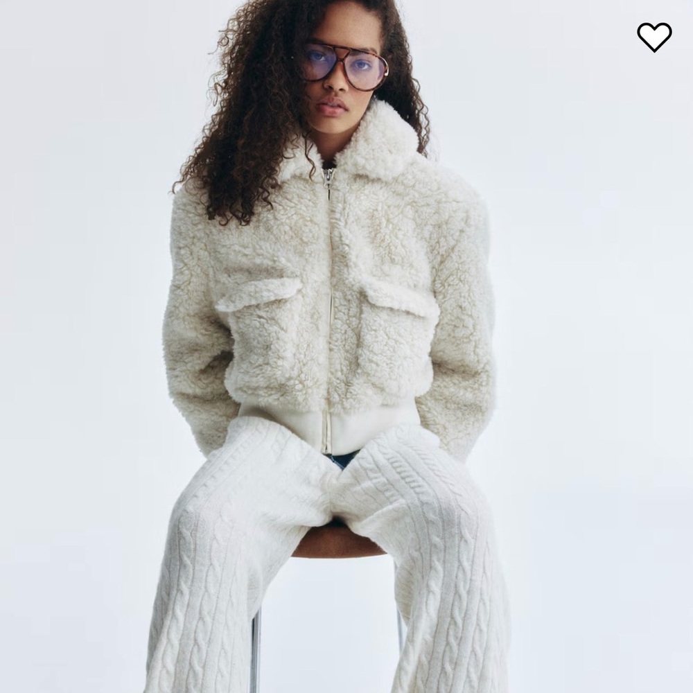H&M Cream Sherpa Jacket - Sold Out - Picture 3 of 6